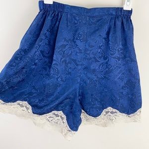 Victoria’s Secret vintage blue silky satin sleep shorts Medium
